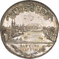 Swiss cantons coin 1 Thaler (1785) obverse obverse of 1 Thaler (1785) coin with KM# 179 from Swiss cantons. Inscription: BASILEA 1785