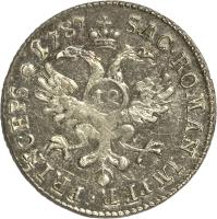 Swiss cantons coin 12 Kreuzer - Joseph Sigismund (1786 - 1788) reverse reverse of 12 Kreuzer - Joseph Sigismund (1786 - 1788) coin with KM# 45 from Swiss cantons. Inscription: SAC · ROMAN · IMPER · PRINCEPS * 1787