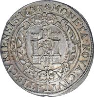 Swiss cantons coin 1 Thaler - Ferdinand II (1633 - 1638) obverse obverse of 1 Thaler - Ferdinand II (1633 - 1638) coin with KM# 233 from Swiss cantons. Inscription: MONETA:NOVA:CIVITATIS:CVRIENSIS:1633*