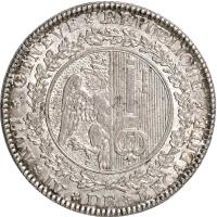 Swiss cantons coin 6 Florins / 4 Sols and 6 Deniers (1795) obverse obverse of 6 Florins / 4 Sols and 6 Deniers (1795) coin with KM# 110 from Swiss cantons. Inscription: * GENEVE * REPUBLIQUE * L'AN * IV * DE * L'EGALITE