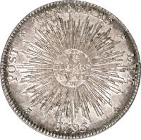 Swiss cantons coin 6 Florins / 4 Sols and 6 Deniers (1795) reverse reverse of 6 Florins / 4 Sols and 6 Deniers (1795) coin with KM# 110 from Swiss cantons. Inscription: POST * TENEBRAS * LUX VI. FLORINS IV.ˢVIᴰ W * 1795 *