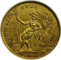 Swiss cantons coin 10 Franken (1804) reverse reverse of 10 Franken (1804) coin with KM# 98 from Swiss cantons. Inscription: SCHWEIZER EYDG : XIX CANT
