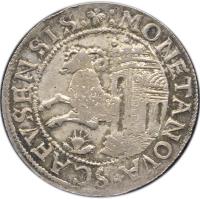 Swiss cantons coin 1 Dicken (1626 - 1635) obverse obverse of 1 Dicken (1626 - 1635) coin with KM# 42 from Swiss cantons. Inscription: :MONETA NOVA SCAFVSENSIS: