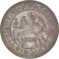 obverse of 1 Thaler (1620 - 1621) coin with KM# 29 from Swiss cantons. Inscription: MONETA · NO · CANTONIS · TVGIENSIS 1620