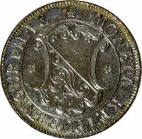 Swiss cantons coin 10 Schilling (1806 - 1811) obverse obverse of 10 Schilling (1806 - 1811) coin with KM# 182 from Swiss cantons. Inscription: MONETA RIEPUB. TIGURINAE B