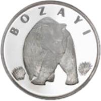 reverse of 20 Yeni Lira - Brown Bear (2005) coin with KM# 1184 from Turkey. Inscription: BOZ AYI
