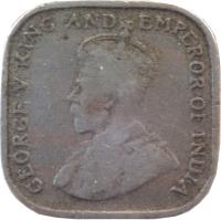 obverse of 5 Cents - George V (1912 - 1926) coin with KM# 108 from Ceylon. Inscription: GEORGE V KING AND EMPEROR OF INDIA