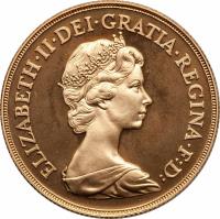 obverse of 2 Pounds - Elizabeth II - 2'nd Portrait (1980 - 1983) coin with KM# 923 from United Kingdom. Inscription: ELIZABETH · II · DEI · GRATIA · REGINA · F:D: