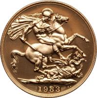 United Kingdom coin 2 Pounds - Elizabeth II - 2'nd Portrait (1980 - 1983) reverse reverse of 2 Pounds - Elizabeth II - 2'nd Portrait (1980 - 1983) coin with KM# 923 from United Kingdom. Inscription: 1983 BP