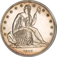 United States coin 1 Dollar - Gobrecht Dollar (1836 - 1838) obverse obverse of 1 Dollar - Gobrecht Dollar (1836 - 1838) coin with KM# 59a from United States. Inscription: LIBERTY 1838