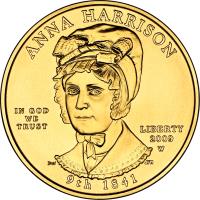 obverse of 10 Dollars - Anna Harrison - Bullion (2009) coin with KM# 456 from United States. Inscription: ANNA HARRISON IN GOD WE TRUST LIBERTY 2009 W 9th 1841