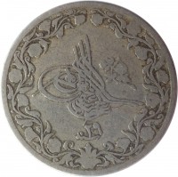 Egypt coin 5/10 Qirsh - Abdul Hamid II (1884 - 1907) obverse obverse of 5/10 Qirsh - Abdul Hamid II (1884 - 1907) coin with KM# 291 from Egypt.