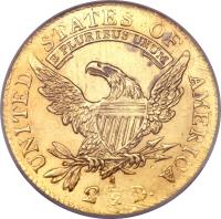 United States coin 2 1/2 Dollars - Turban Head Quarter Eagle (1808) reverse reverse of 2 1/2 Dollars - Turban Head Quarter Eagle (1808) coin with KM# 40 from United States. Inscription: UNITED STATES OF AMERICA E PLURIBUS UNUM 2 1/2 D