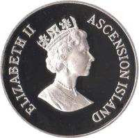 Ascension Island coin 50 Pence - Elizabeth II - Queen Mother - Silver Proof Issue (1995) obverse obverse of 50 Pence - Elizabeth II - Queen Mother - Silver Proof Issue (1995) coin with KM# 7a from Ascension Island. Inscription: ELIZABETH II ASCENSION ISLAND