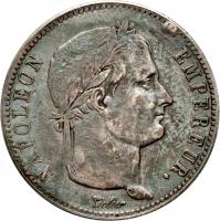 obverse of 2 Francs - Napoleon I (1815) coin with KM# 703 from France. Inscription: NAPOLEON EMPEREUR.