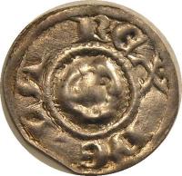 reverse of Bracteata - Béla III / Béla IV (1180 - 1240) coin with EH# 118 from Hungary.