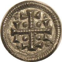obverse of 1 Denar - István II (1116 - 1131) coin with EH# 42 from Hungary.