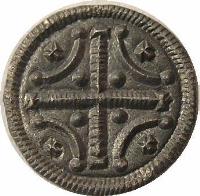 reverse of 1 Denar - István II (1116 - 1131) coin with EH# 41 from Hungary.