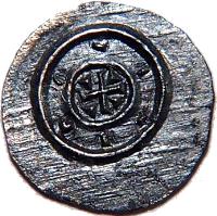 reverse of 1 Denar - Béla II (1131 - 1141) coin with EH# 45 from Hungary.