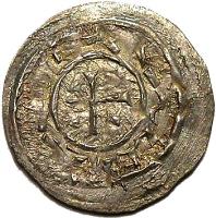 Hungary coin 1 Denar - Coloman (1095 - 1116) reverse reverse of 1 Denar - Coloman (1095 - 1116) coin with EH# 27 from Hungary.