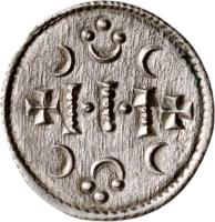 obverse of 1 Denar - István III (1162 - 1172) coin with EH# 85 from Hungary.