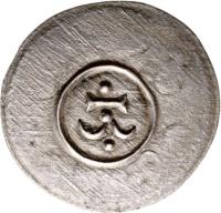 reverse of 1 Denar - István III (1162 - 1172) coin with EH# 85 from Hungary.