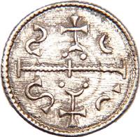 obverse of 1 Denar - István III (1162 - 1172) coin with EH# 83 from Hungary.