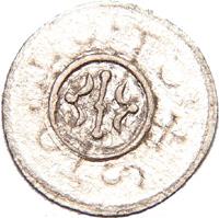 reverse of 1 Denar - István III (1162 - 1172) coin with EH# 83 from Hungary.