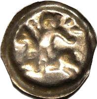 reverse of 1 Denar - András II - Bracteata (1205 - 1235) coin with EH# 121 from Hungary.