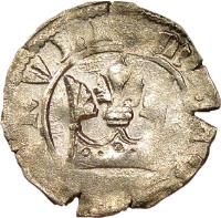 Hungary coin 1 Denar - Charles I (1330) obverse obverse of 1 Denar - Charles I (1330) coin with EH# 373 from Hungary. Inscription: MAGGIS KARVLI