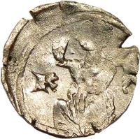 Hungary coin 1 Denar - Charles I (1330) reverse reverse of 1 Denar - Charles I (1330) coin with EH# 373 from Hungary. Inscription: K