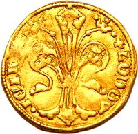 Hungary coin 1 Forint - Louis I (1342 - 1353) obverse obverse of 1 Forint - Louis I (1342 - 1353) coin with EH# 405 from Hungary. Inscription: + LODOV ICI REX