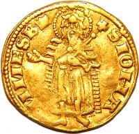 Hungary coin 1 Forint - Louis I (1342 - 1353) reverse reverse of 1 Forint - Louis I (1342 - 1353) coin with EH# 405 from Hungary. Inscription: S.IOHA NNES.B