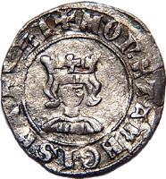 obverse of 1 Denar - Charles I (1325) coin with EH# 365 from Hungary. Inscription: MONETA REGIS KARVLI