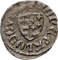 obverse of 1 Denar - Louis I (1346 - 1357) coin with EH# 424 from Hungary. Inscription: MONETA LODOVICI +
