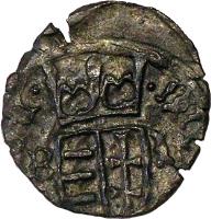 obverse of 1 Denar - Wladislas I (1442 - 1443) coin with EH# 472 from Hungary. Inscription: m WLADISLAI DEI