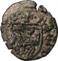 Hungary coin 1 Denar - Wladislas I (1442 - 1443) reverse reverse of 1 Denar - Wladislas I (1442 - 1443) coin with EH# 472 from Hungary. Inscription: REGIS VMGARIE.EC +