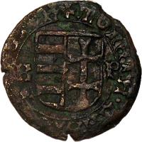 obverse of 1 Denar - Ladislaus V (1442 - 1444) coin with EH# 501 from Hungary. Inscription: MONETA.LADISLAI.DEI.GRA +