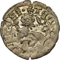 Hungary coin 1 Denar - John Hunyadi (1447 - 1450) obverse obverse of 1 Denar - John Hunyadi (1447 - 1450) coin with EH# 486 from Hungary. Inscription: TEMPORE.IO.GVBERNATOR+