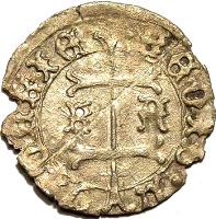 Hungary coin 1 Denar - Matthias Corvinus (1461) reverse reverse of 1 Denar - Matthias Corvinus (1461) coin with EH# 554 from Hungary. Inscription: REGIS.VNGARIE