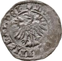 Hungary coin 1 Denar - Wladislas I (1444) obverse obverse of 1 Denar - Wladislas I (1444) coin with EH# 475 from Hungary. Inscription: + MONETA WLADISLAI.DEI