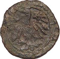 Hungary coin 1 Denar - Wladislas I (1442 - 1444) obverse obverse of 1 Denar - Wladislas I (1442 - 1444) coin with EH# 470 from Hungary. Inscription: MONETA WLADISLAI.DEI.GRA
