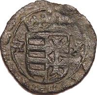 Hungary coin 1 Denar - Wladislas I (1442 - 1444) reverse reverse of 1 Denar - Wladislas I (1442 - 1444) coin with EH# 470 from Hungary.