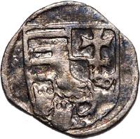 Hungary coin 1 Obulus - Matthias Corvinus (1471 - 1488) obverse obverse of 1 Obulus - Matthias Corvinus (1471 - 1488) coin with EH# 578 from Hungary.