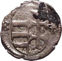 Hungary coin 1 Obulus - Wladislas I (1444) obverse obverse of 1 Obulus - Wladislas I (1444) coin with EH# 479 from Hungary.