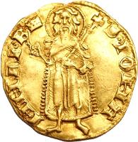 Hungary coin 1 Forint - Charles I (1325 - 1342) reverse reverse of 1 Forint - Charles I (1325 - 1342) coin with EH# 349 from Hungary. Inscription: .S.IOHA NNES.B.