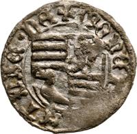 Hungary coin 1 Denar - Matthias Corvinus (1467) obverse obverse of 1 Denar - Matthias Corvinus (1467) coin with EH# 561 from Hungary.