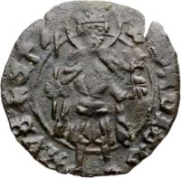 Hungary coin 1 Denar - Ladislaus V (1453 - 1454) reverse reverse of 1 Denar - Ladislaus V (1453 - 1454) coin with EH# 522 from Hungary.