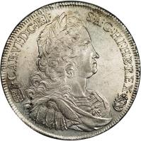 Hungary coin 1 Thaler - Karl VI (1730 - 1740) obverse obverse of 1 Thaler - Karl VI (1730 - 1740) coin with KM# 310 from Hungary.