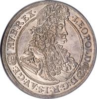 Hungary coin 1/2 Thaler - Leopold I (1690 - 1699) obverse obverse of 1/2 Thaler - Leopold I (1690 - 1699) coin with KM# 220 from Hungary. Inscription: .LEOPOLD D:G:R:I:S:AV:GE:HV:B:REX.